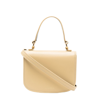 Logo-Plaque Clutch with Handle