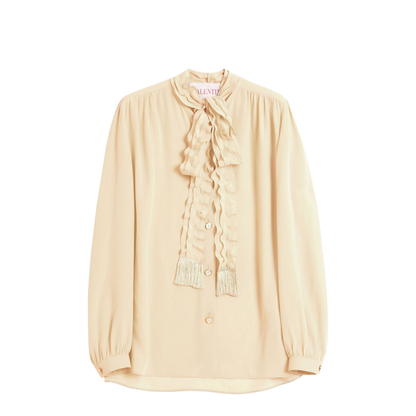 Crepe De Chine Shirt in Ivory