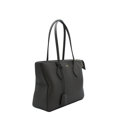 Star Tote Small Calfskin Tote - Black