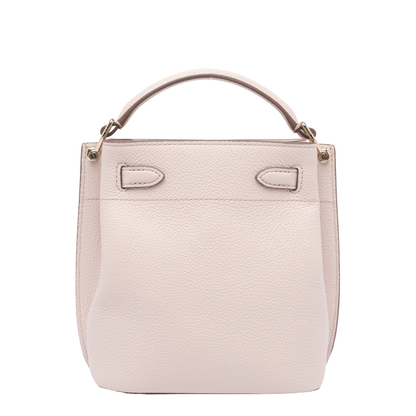 Leather Bucket Bag with Logo