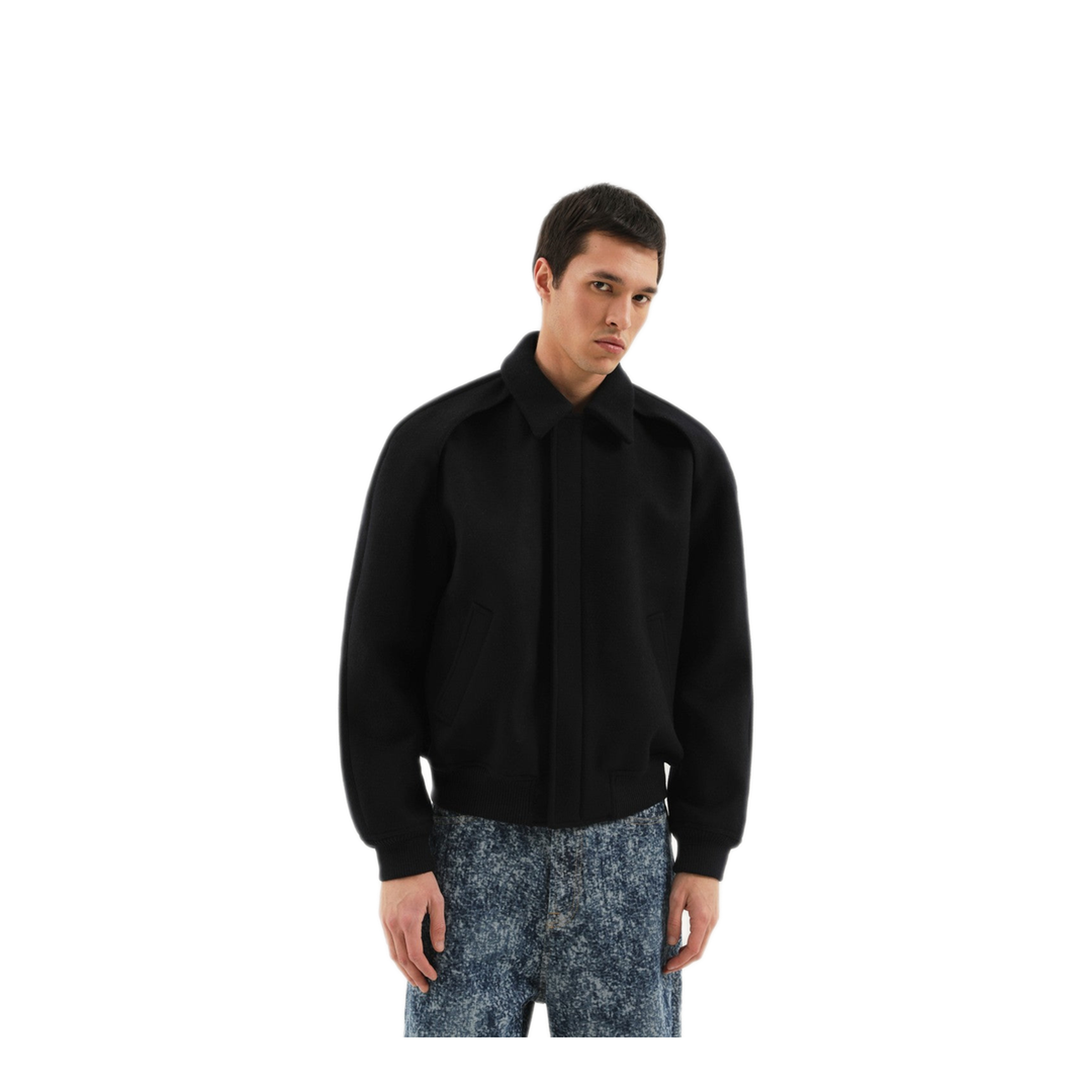 MAYFEYR - 1989 STUDIO - Magic Bomber In Blue Wool - F04MBB008FAB0016200