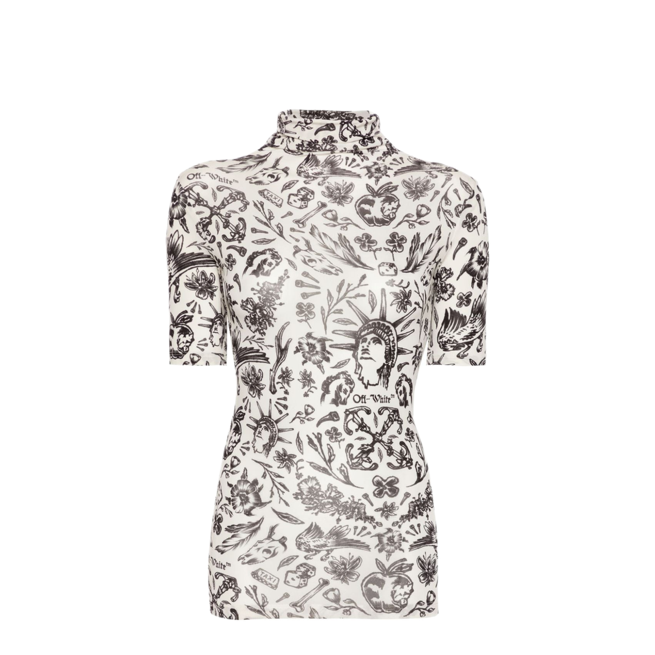 MAYFEYR - Off-White - Tattoo Tulle Blouse - OWAD137S24JER0020110