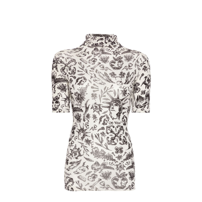 MAYFEYR - Off-White - Tattoo Tulle Blouse - OWAD137S24JER0020110