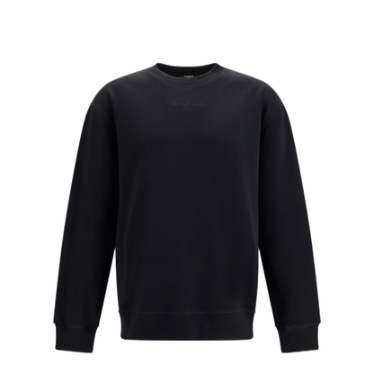 MAYFEYR - Balmain - Embroidered Logo Crewneck Sweatshirt - HH1JQ130BD10EAP
