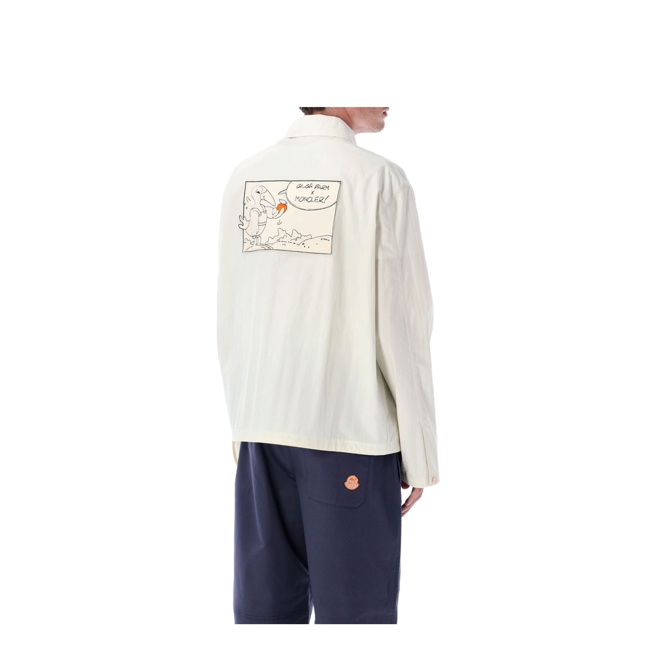 White Satsuma Shacket in Canvas and Nylon