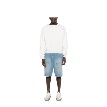 MAYFEYR - Palm Angels - Curved Logo Loose Collar Crew Off White - PMBA08KF25FLE001030B