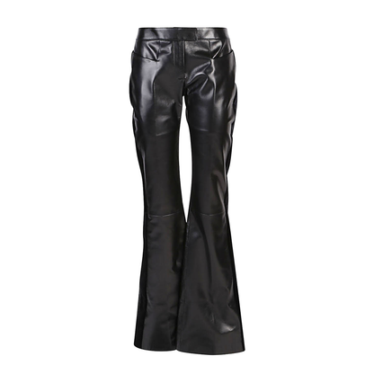 Flared Leather Trousers