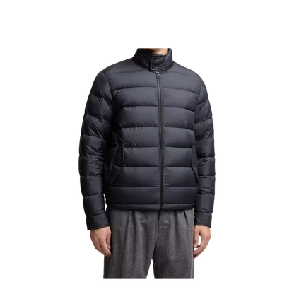 Navy Blue Phrier Short Down Jacket
