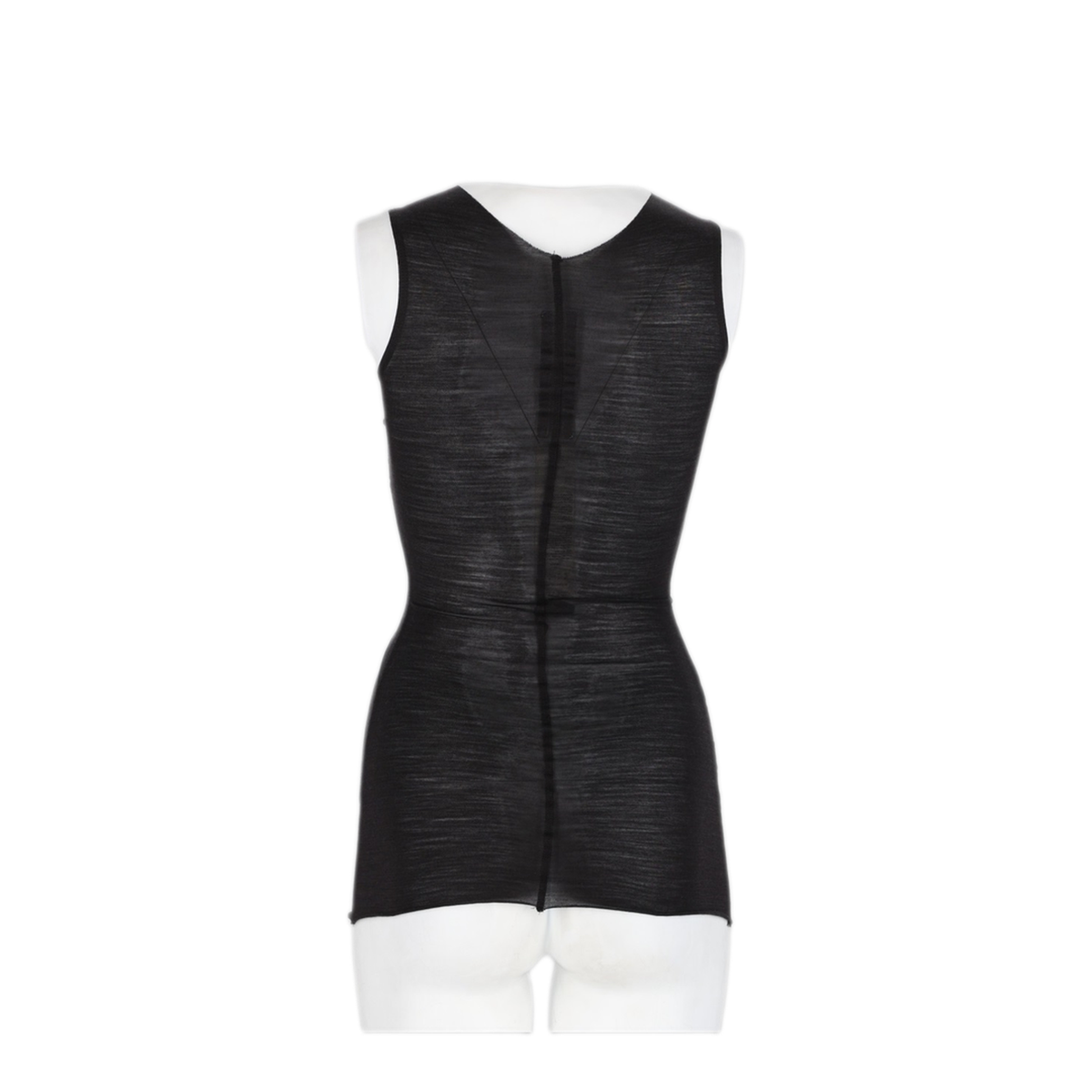 Black Wool Silk Top