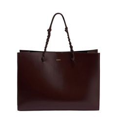 Tangle Calfskin Tote Bag - Dark Earth