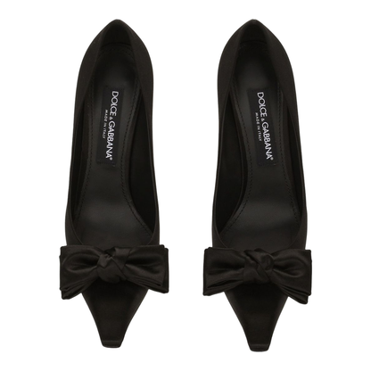 Elegant Black Satin High Heels