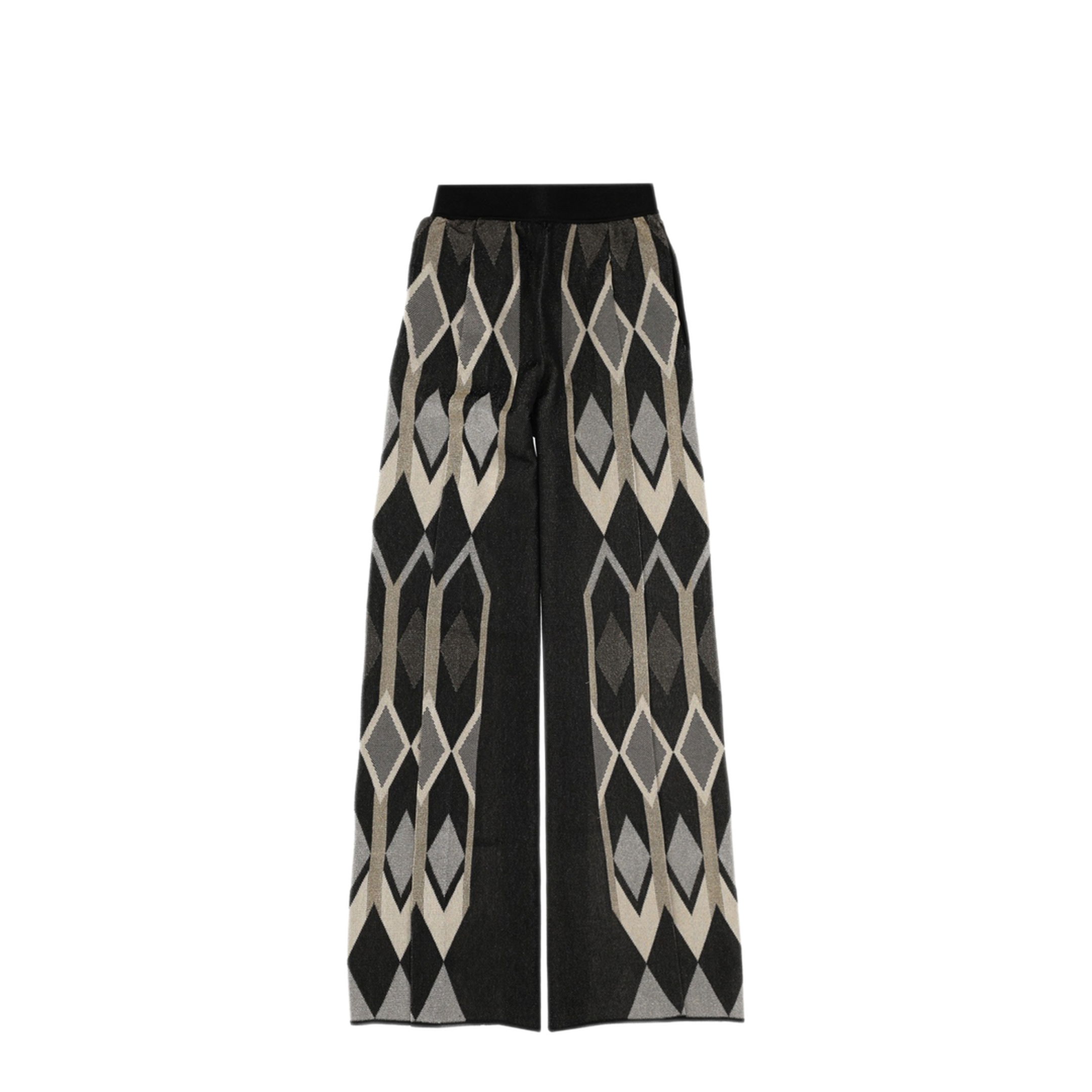MAYFEYR - CIRCUS HOTEL - Pants With Geometric Lam Jacquard Design - H5WH06MSC01
