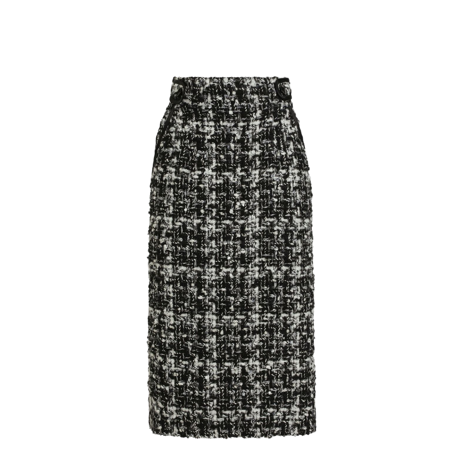Wool Blend Check Skirt