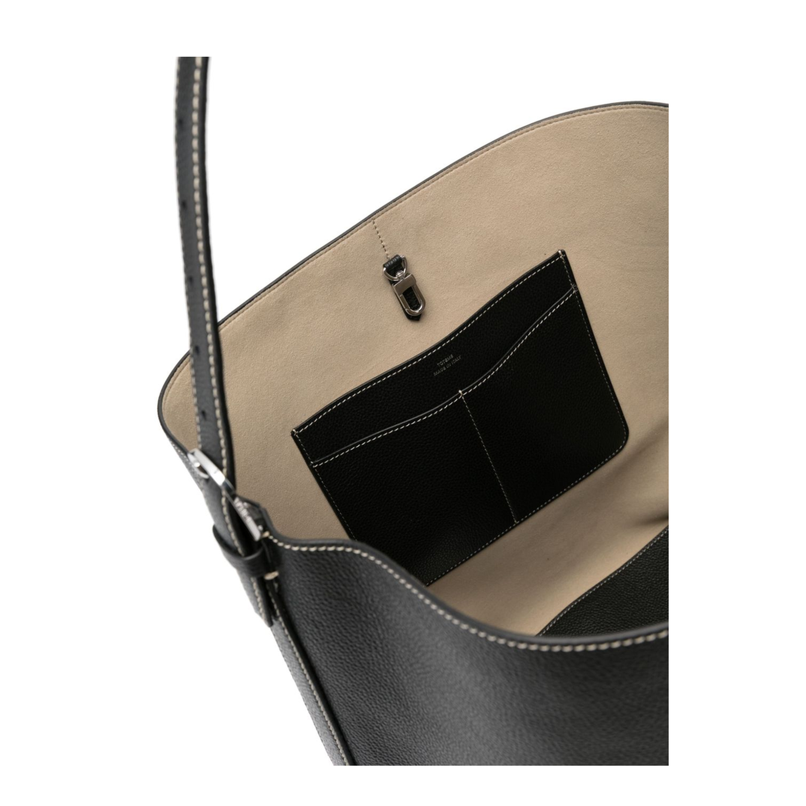 Leather Belted Tote Shoulder Bag