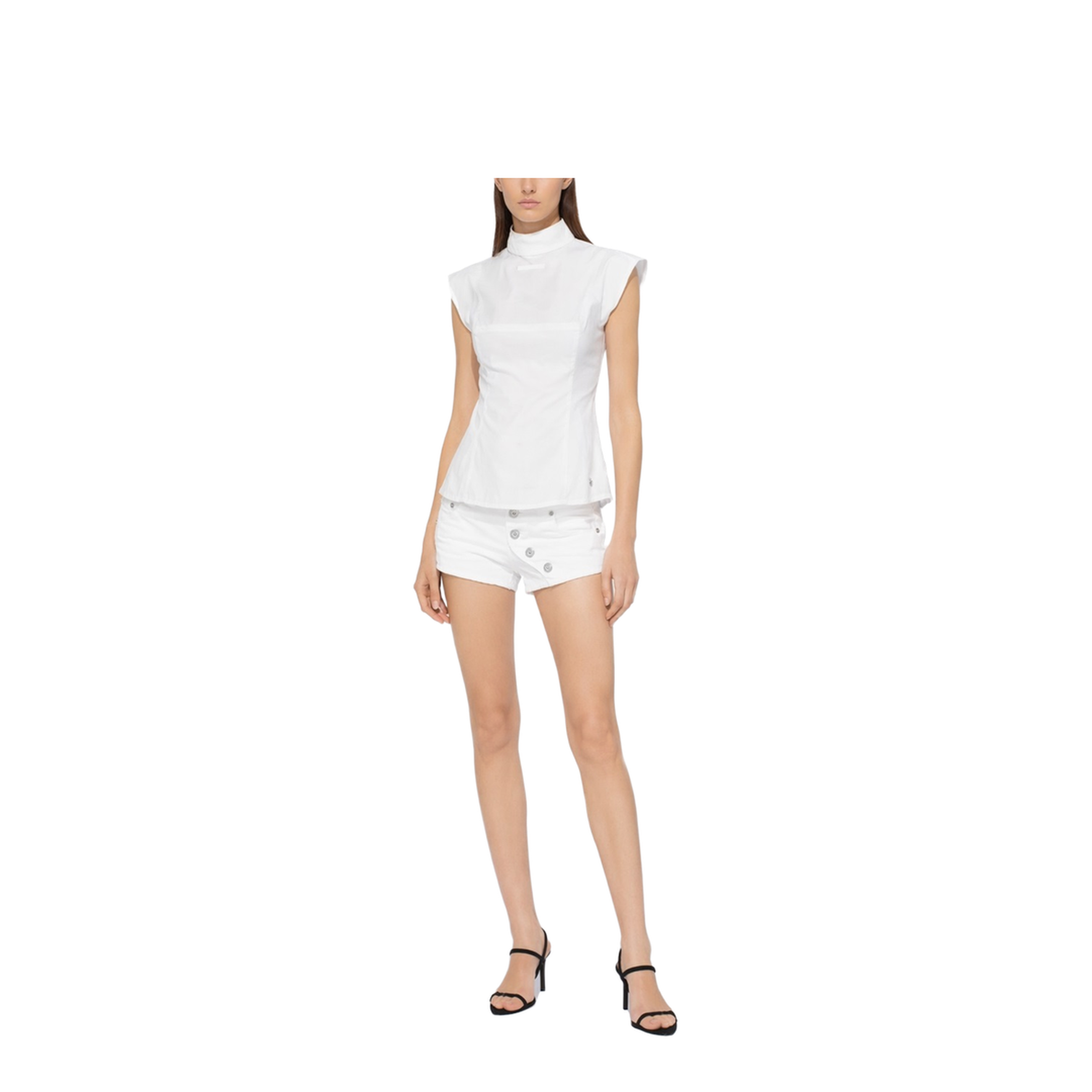 Sleeveless Inverted Shirt