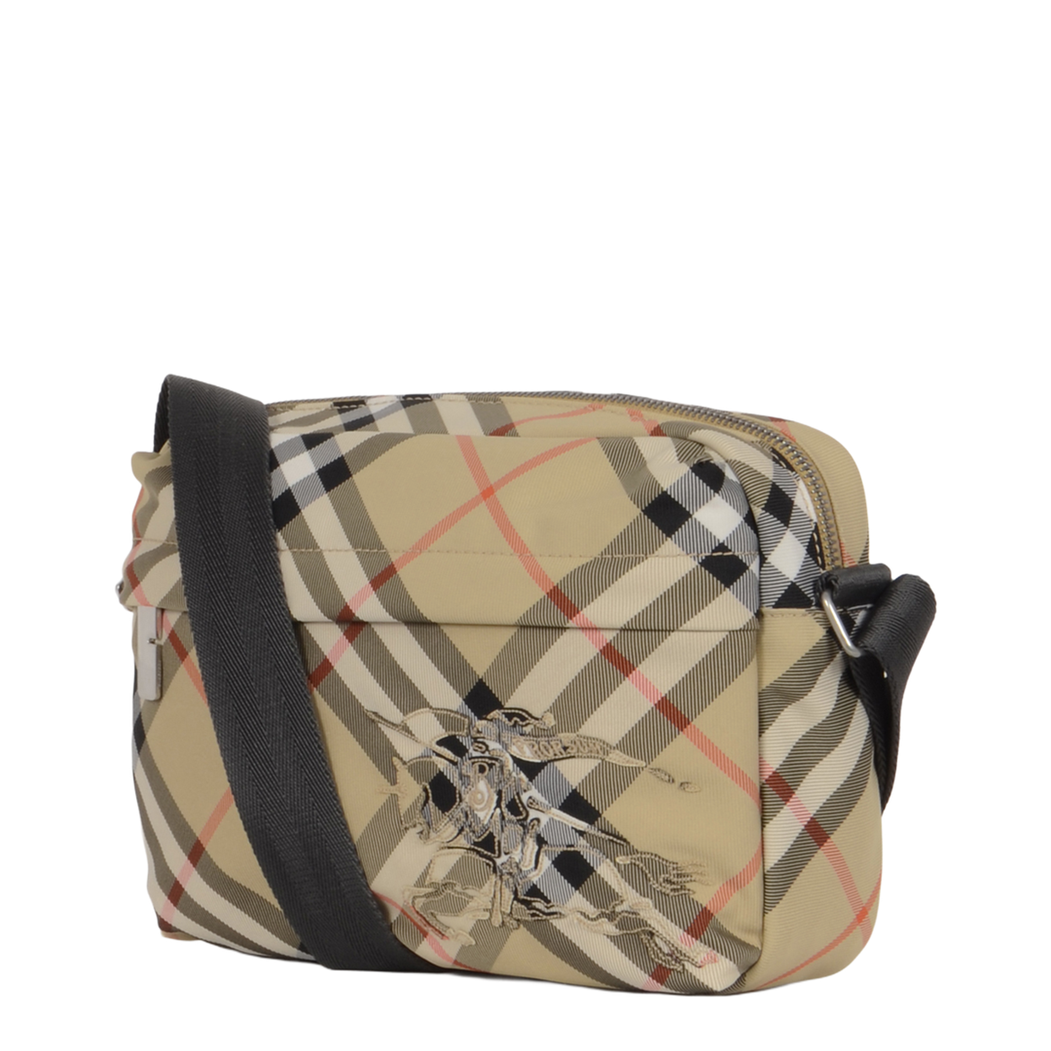 Small Check Shoulder Bag - Beige