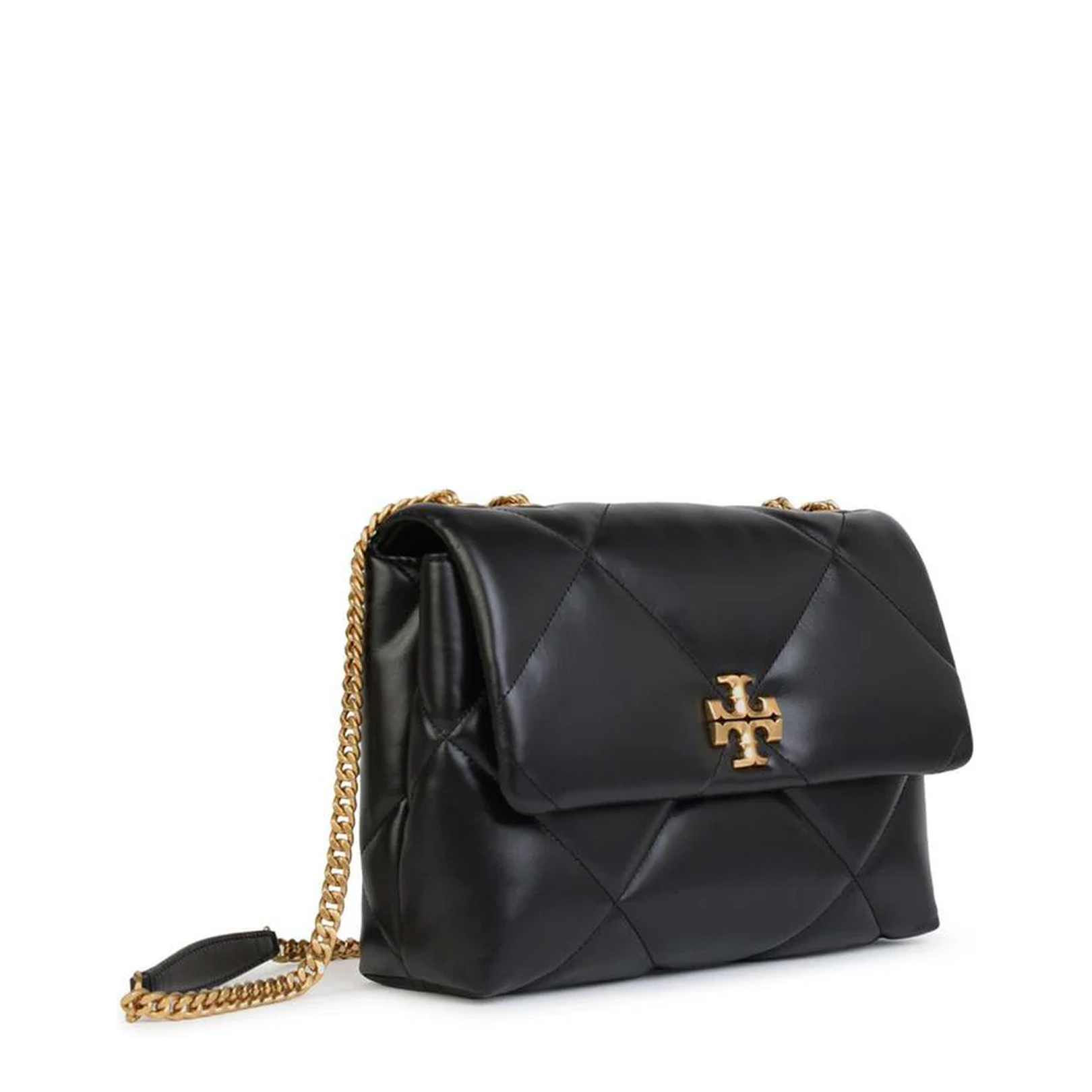 Kira Double Strap Black Leather Bag