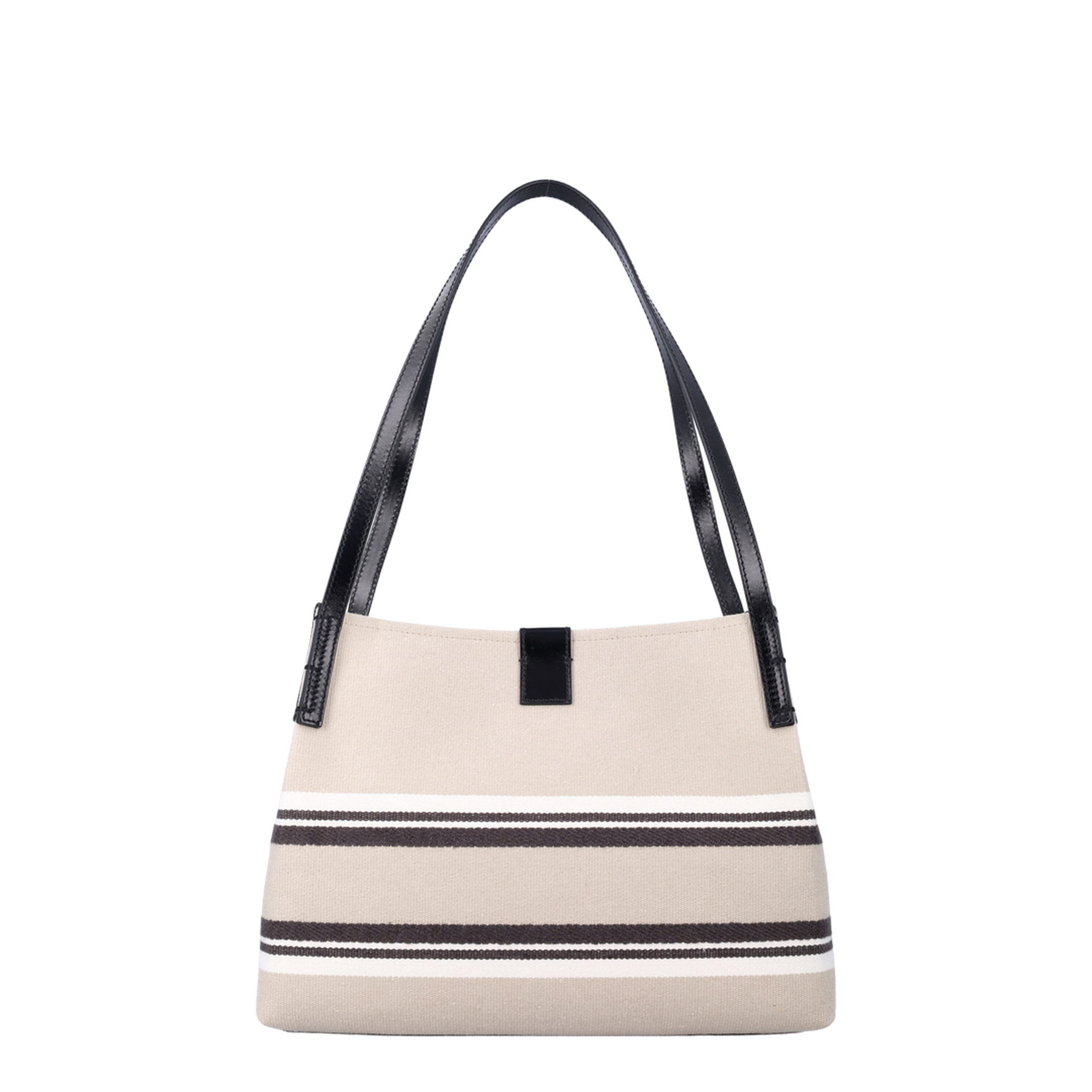 Release Small Canvas Leather Tote - Natural/Cream