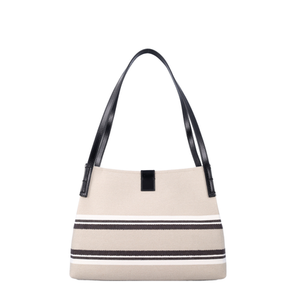 Release Small Canvas Leather Tote - Natural/Cream