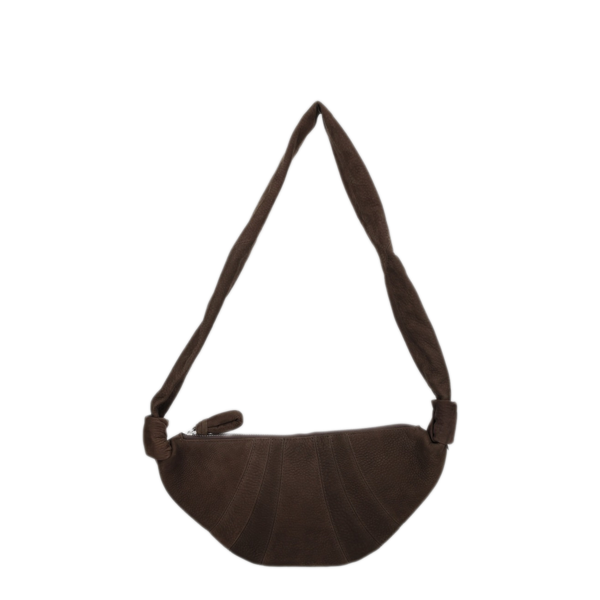 Small Croissant Bag Calf Leather Shoulder Bag - Ebony Brown