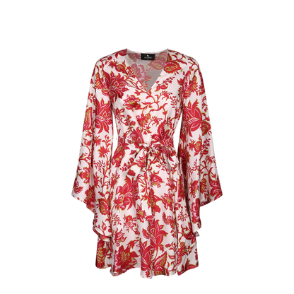 Cotton Mini Dress Red/White