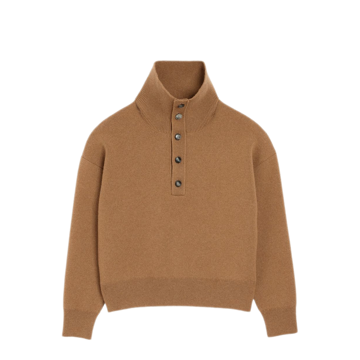 MAYFEYR - Ami Paris - Camel High Neck Wool Sweater - UKS885KN0192280