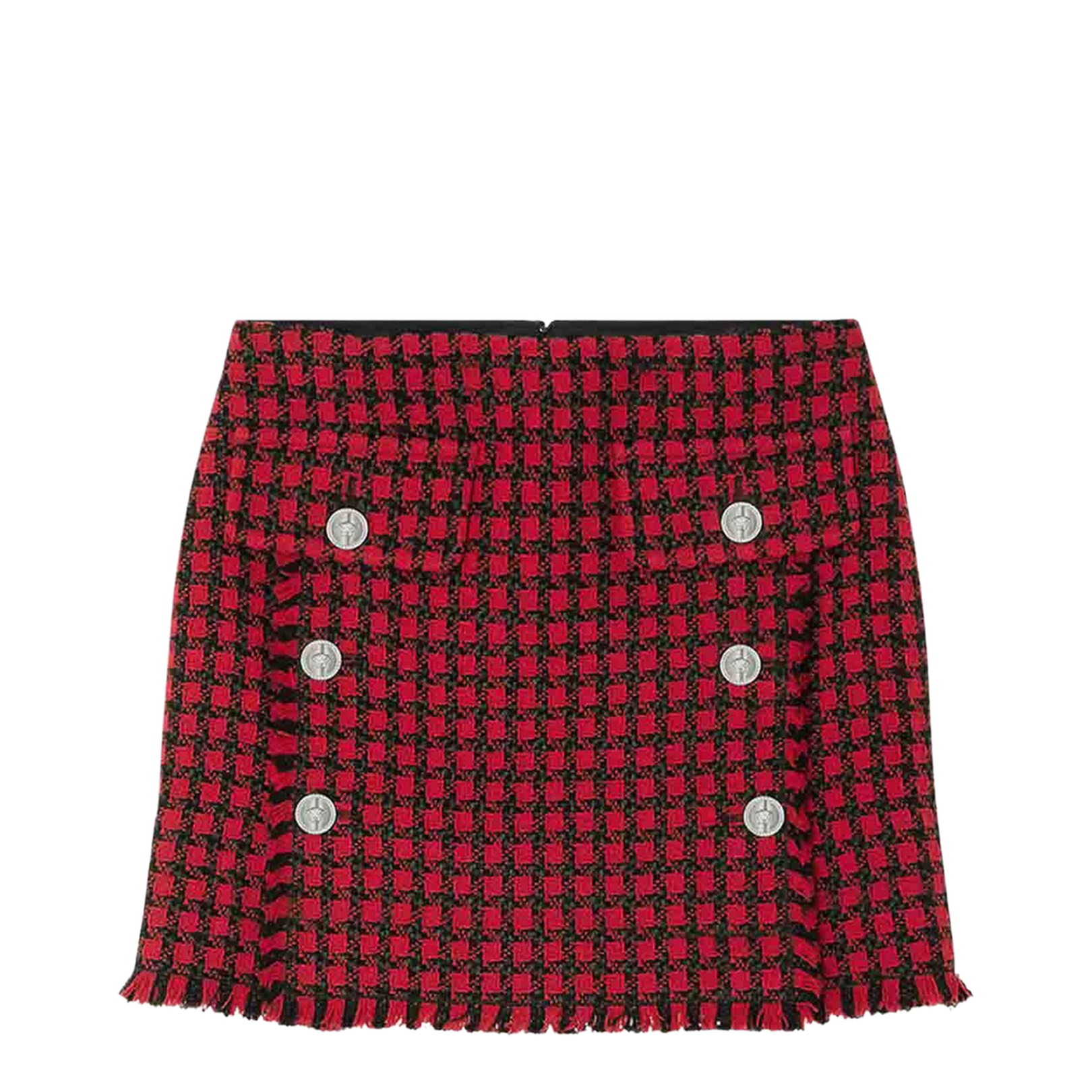 Tweed Check Mini Skirt