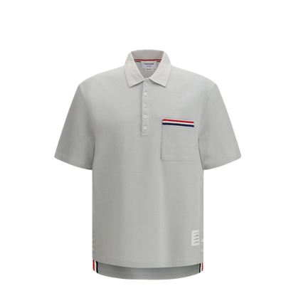 MAYFEYR - Thom Browne - Short Sleeve Polo With Chest Pocket - MJP244EJ0251050