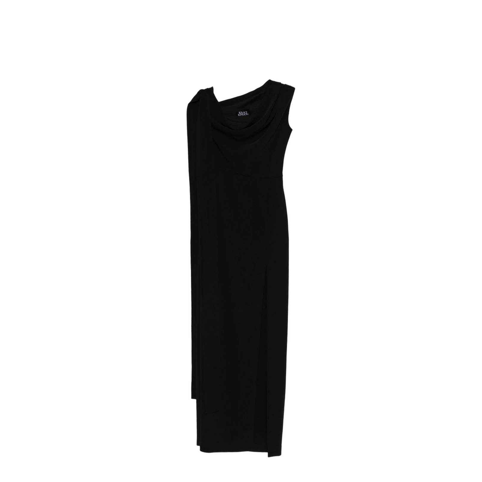 Black Side Split Sleeveless Maxi Length Dress