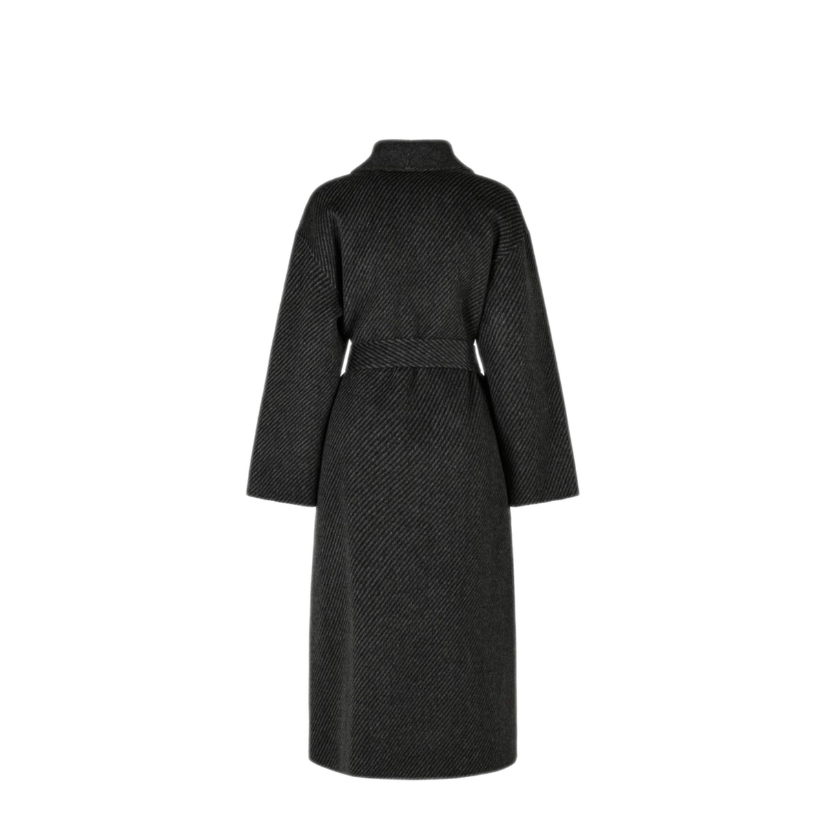 MAYFEYR - Emporio Armani - Grey Striped Wool Coat - EW004253AF24405O8004