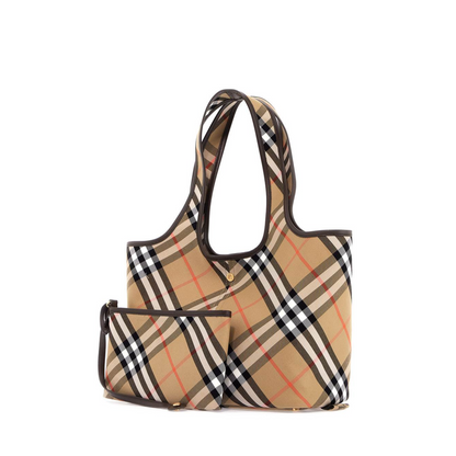 MAYFEYR - Burberry - Embroidered Canvas Small Check Shopping Bag - 8094685B9368