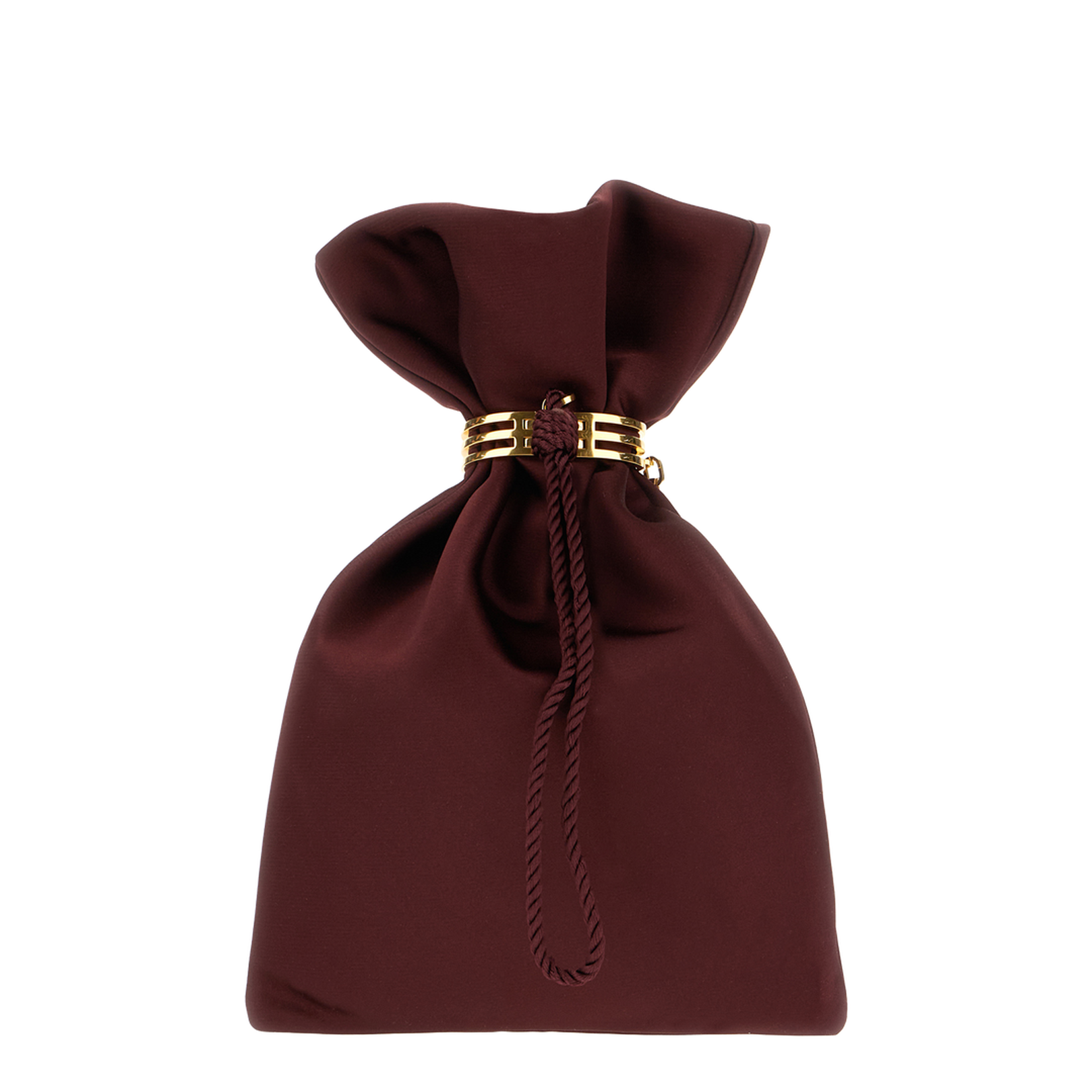 Burgundy Satin Handbag