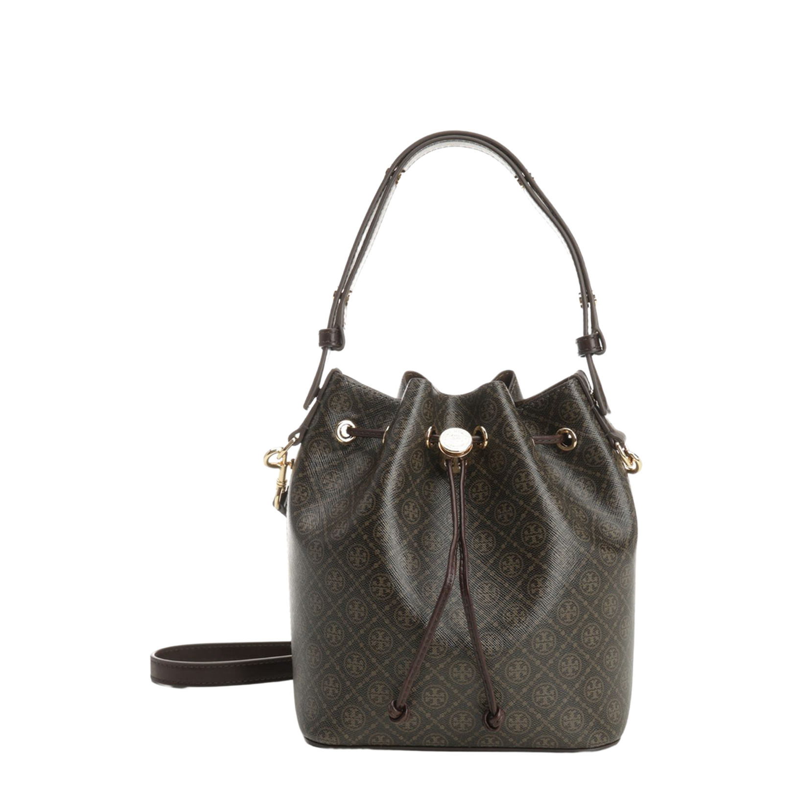 T Monogram Coated Canvas Bucket Bag