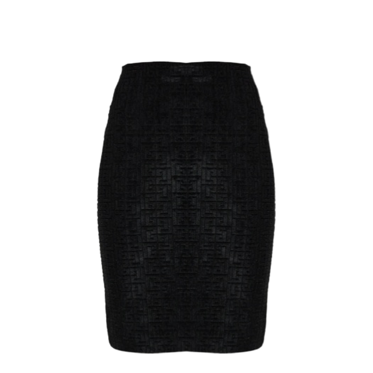 Monogram Midi Skirt Black