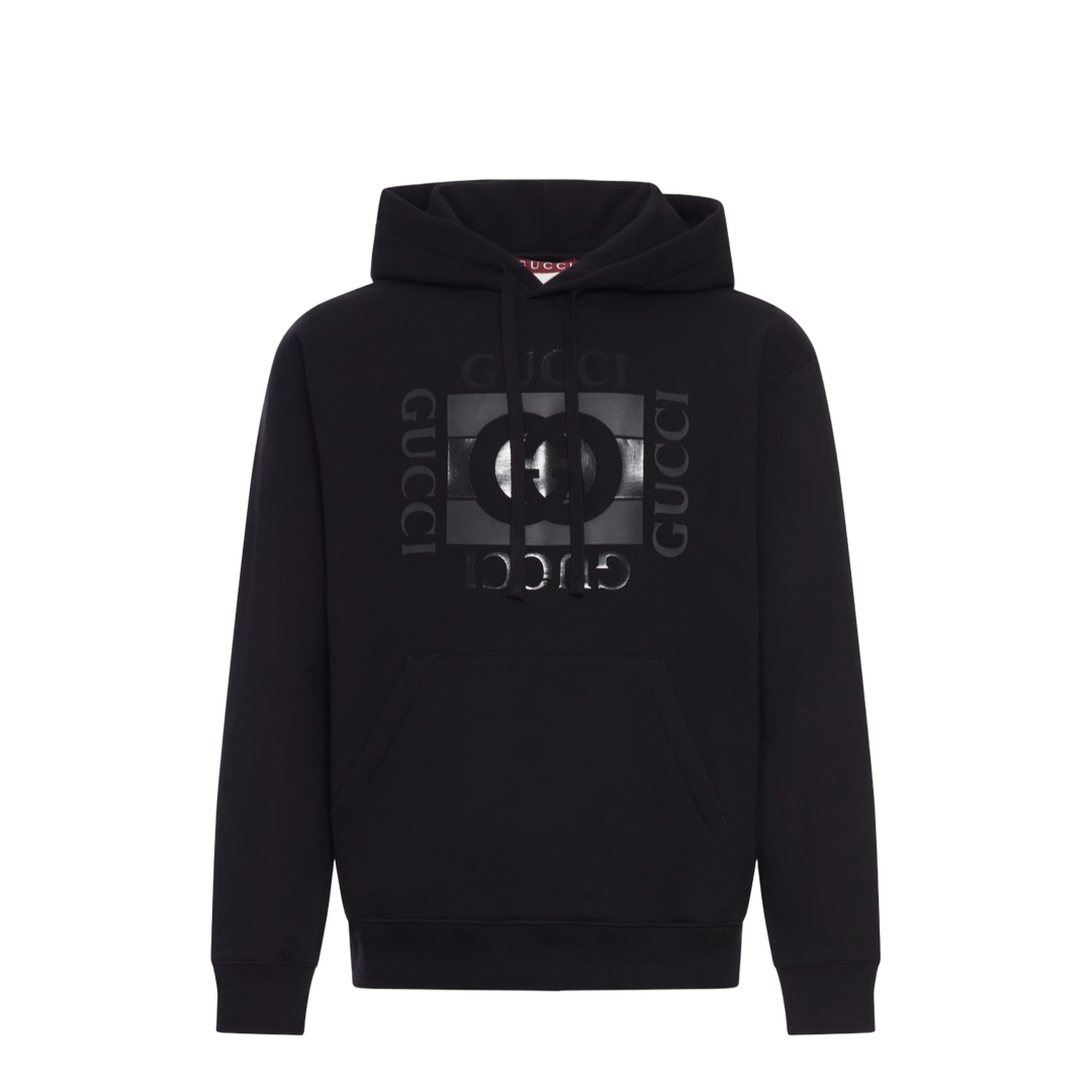 Cotton Jersey Sweatshirt with Print in Black