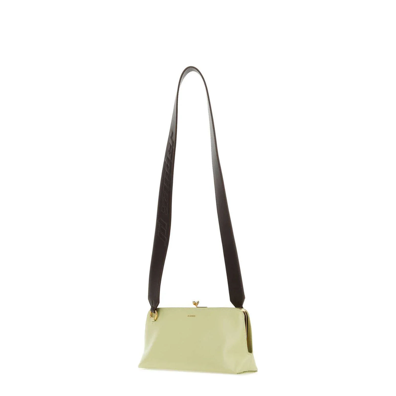 Pastel Green Leather Small Goji Shoulder Bag