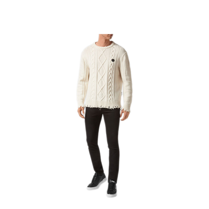 MAYFEYR - PHILIPP PLEIN - White Sweater - FACCMKO1273PKN002NWHITE