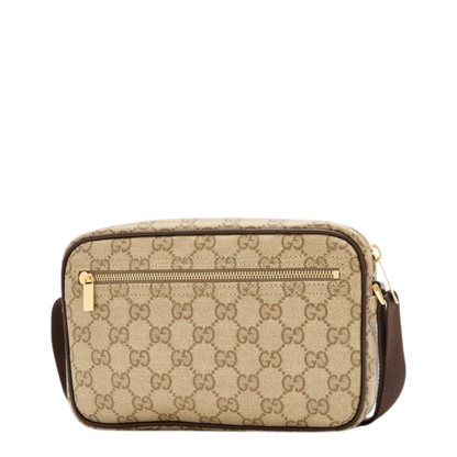 GG Supreme Web Compact Canvas Pouch - Beige/Ebony