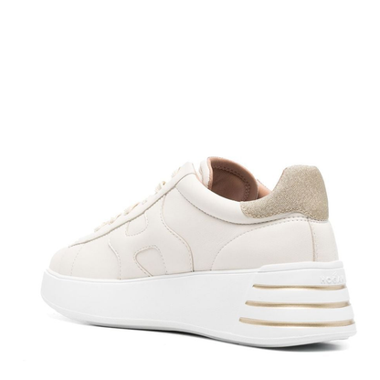 Glitter-Detail Leather Sneakers