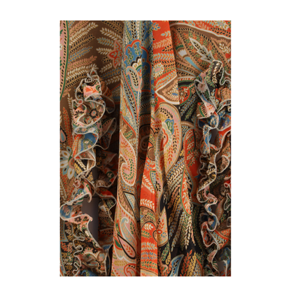 MAYFEYR - Etro - Silk Long Skirt With Flounce And Paisley Motif - WRFA020499SA1R9