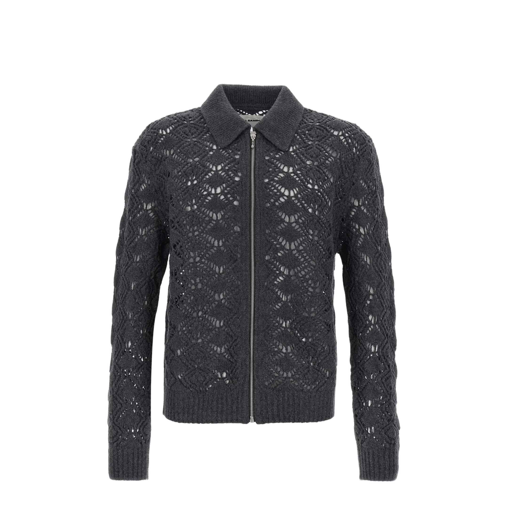 Openwork Wool Cardigan