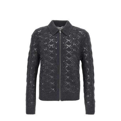 Openwork Wool Cardigan