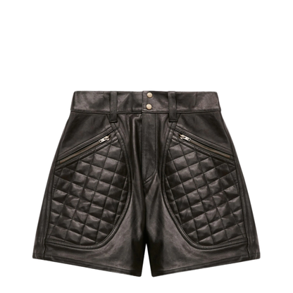 MAYFEYR - Isabel Marant - Candice Leather Shorts - SH0172FBB3B02I01BK