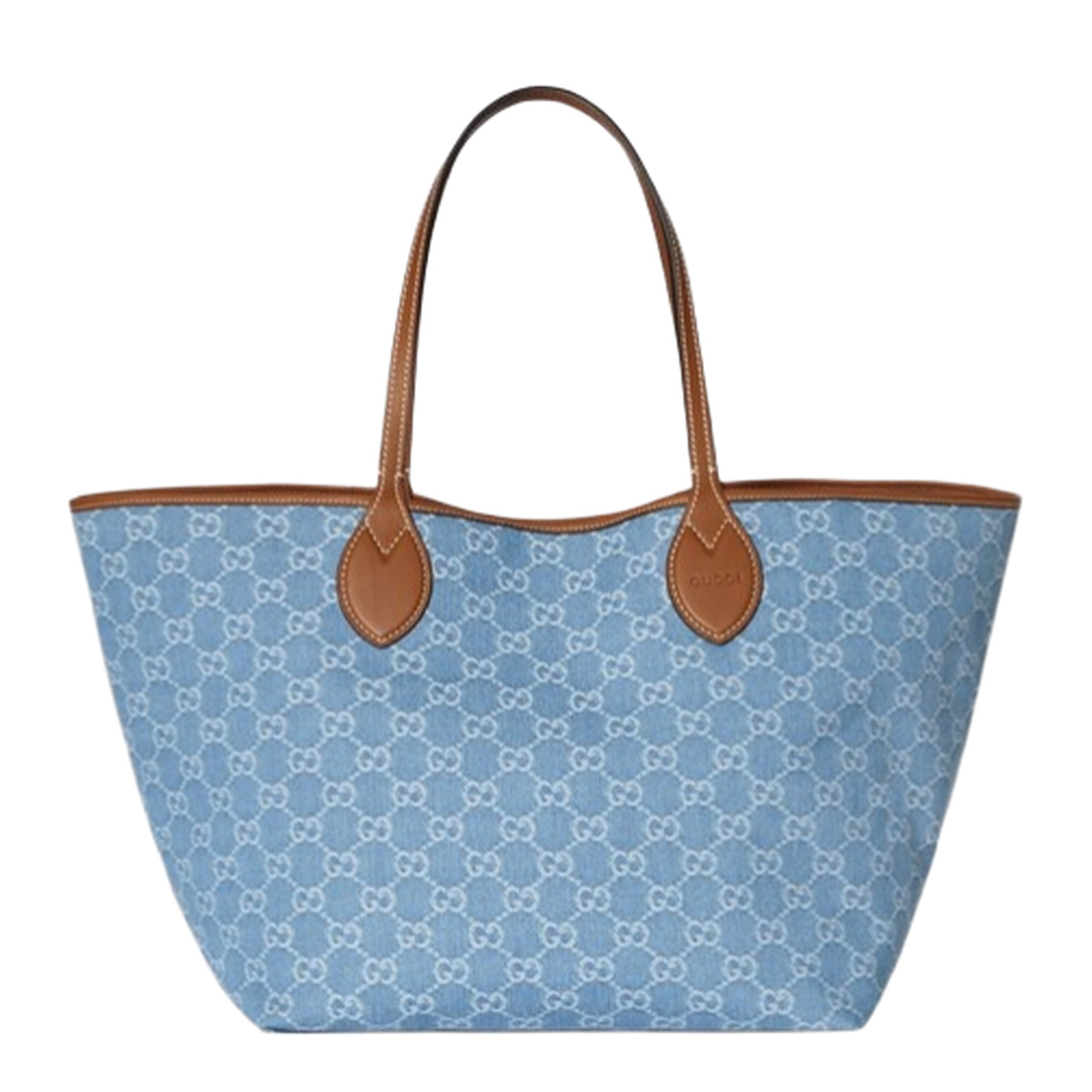 Totissima Large Tote Bag in Blue and White GG Denim