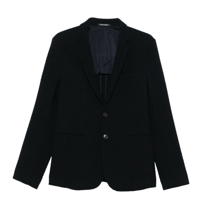 Navy Blue Single-Breasted Jacket