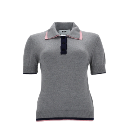 MAYFEYR - MSGM - Merino Wool Polo Shirt - 4041MDM19526729398