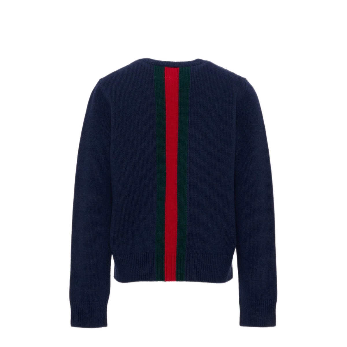 Web Stripe Wool Sweater For Girl