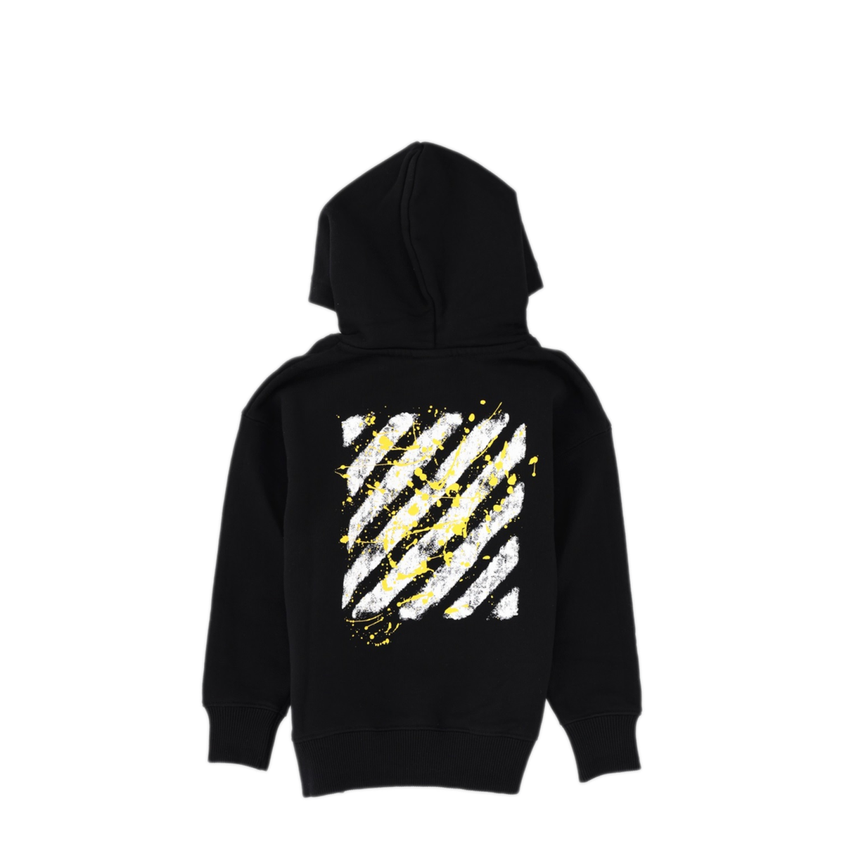 MAYFEYR - Off-White - Hooded Sweatshirt With Arrow Spray Logo - OBBB001KF25FLE0051018