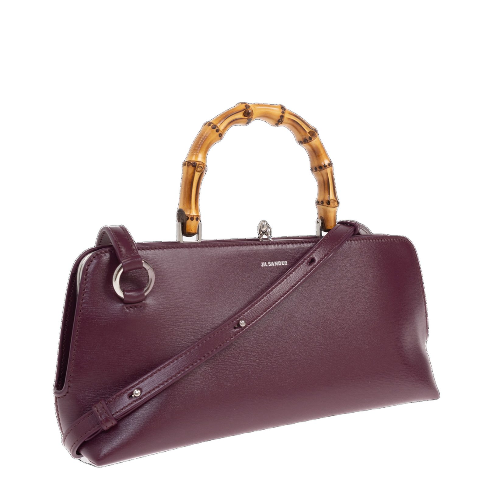Small Goji Bamboo Bag in Burgundy