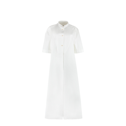 Cotton Poplin Shirt Dress White